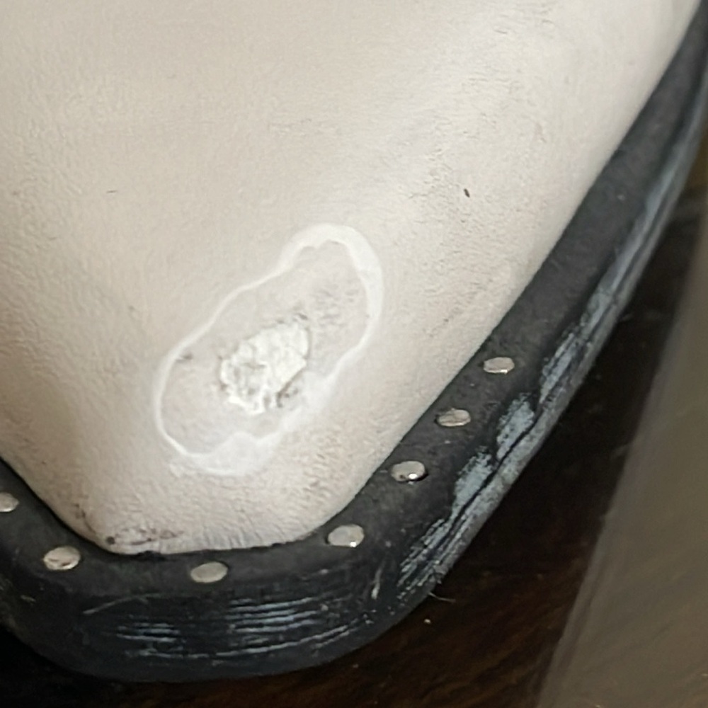 Circus by Sam Edelman White Whistler Ankle Booties Sz 8 Studded Pointy western - Picture 5 of 16
